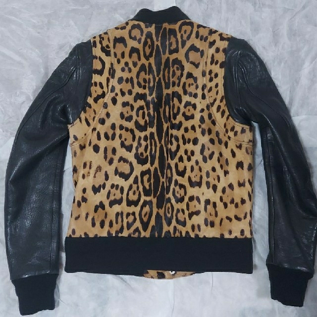 BALMAIN - バルマン ハラコ切替 レオパード レザージャケットの通販 by