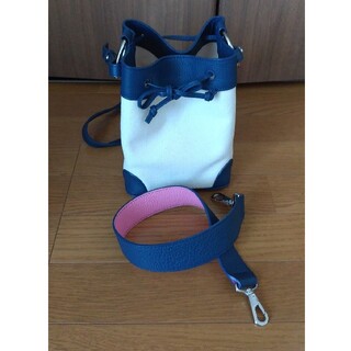 ドゥロワー(Drawer)のPurse Bag /NAVYとBicolorStrap<Short>/Navy(ショルダーバッグ)