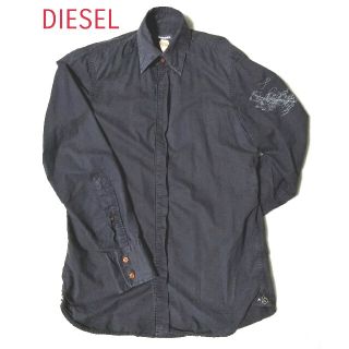 ディーゼル(DIESEL)のDiesel ディーゼル ヴィンテージ 長袖シャツ Mサイズ ブラック 刺繍 黒(シャツ)