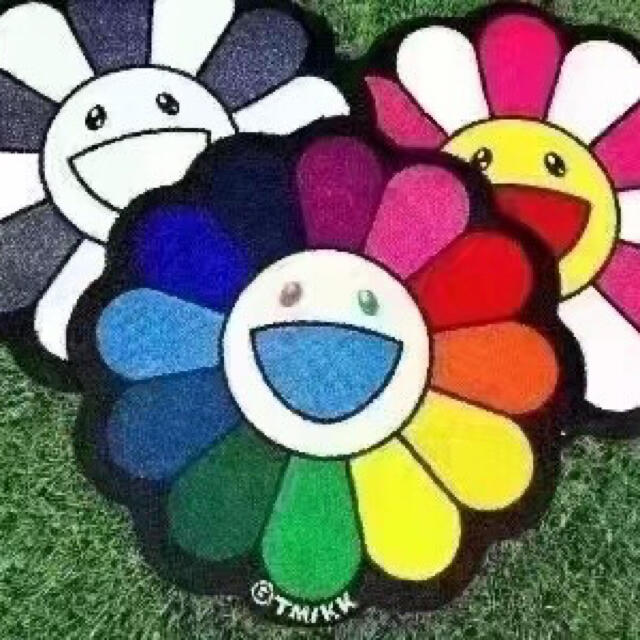 Flower Floor Mat レインボー 村上隆 zingaro ラグマット|その他 Flower Floor Mat レインボー 村上隆 zingaro ラグマット|その他
