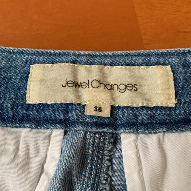 Jewel Changes(ジュエルチェンジズ)のジュエルチェンジズ　jewel changes  デニムワイドパンツ　サイズ38 レディースのパンツ(デニム/ジーンズ)の商品写真