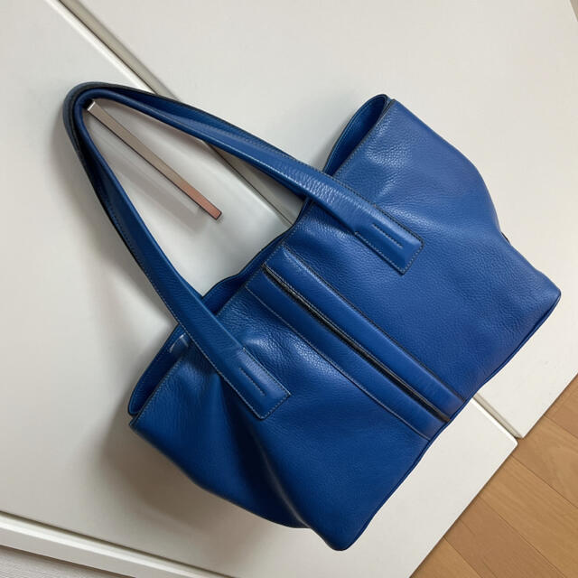 TOD'S - トッズ TOD'S レザートートバッグ 中古 ブルー メンズラインの
