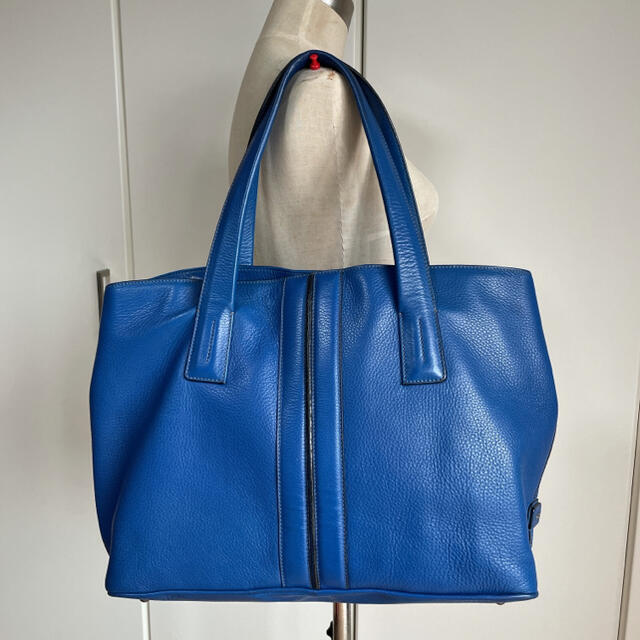 TOD'S - トッズ TOD'S レザートートバッグ 中古 ブルー メンズラインの