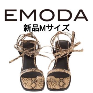 エモダ(EMODA)の値下げ　新品Emodaエモダストラップシューズレスアップサンダルレディース靴　M(サンダル)