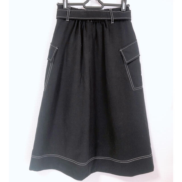 AG by aquagirl(エージーバイアクアガール)のステッチ　膝丈スカート レディースのスカート(ひざ丈スカート)の商品写真
