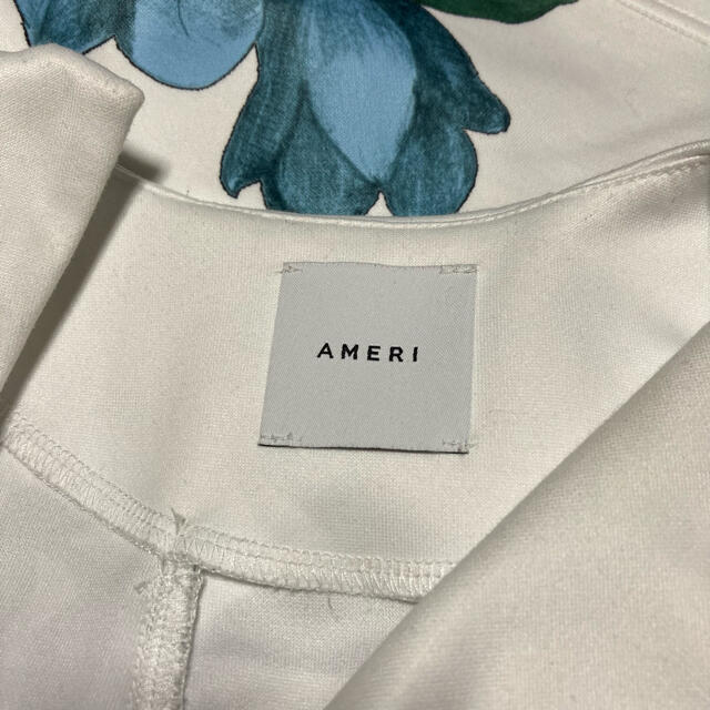 Ameri VINTAGE(アメリヴィンテージ)の【AMERI】 AMANDA SLIT NECK TOP アマンダ　花柄 レディースのトップス(カットソー(長袖/七分))の商品写真