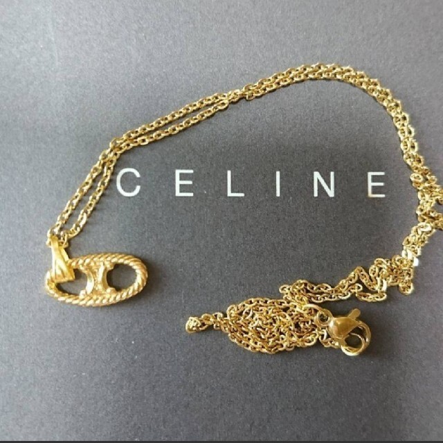 celine - 【正規 未使用】CELINE セリーヌ ゴールド マカダム チャーム ネックレスの通販 by りん*アクセサリー｜セリーヌならラクマ