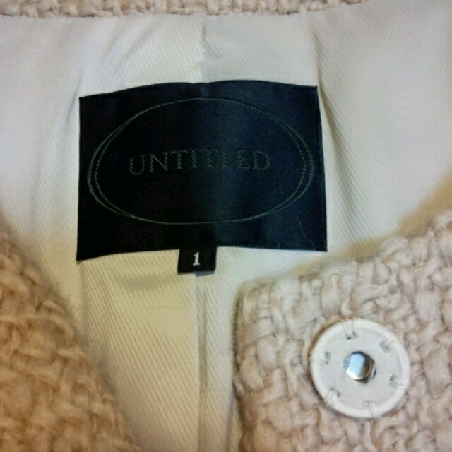 UNTITLED(アンタイトル)のアンタイトル　ウールコート レディースのジャケット/アウター(ノーカラージャケット)の商品写真