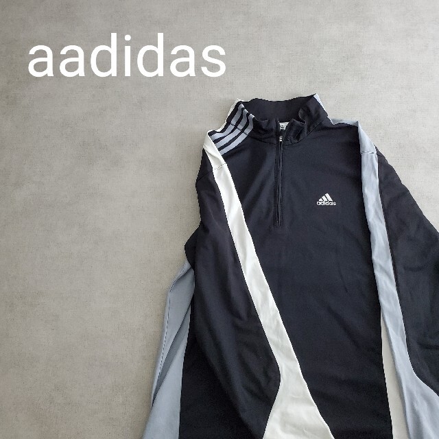 adidas(アディダス)のadidas アディダス　ハーフジップ　トレーニングロングスリーブ スポーツ/アウトドアのトレーニング/エクササイズ(トレーニング用品)の商品写真