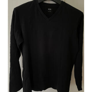 ユニクロ(UNIQLO)のユニクロ ロングTシャツ 黒 ロンT(Tシャツ/カットソー(七分/長袖))