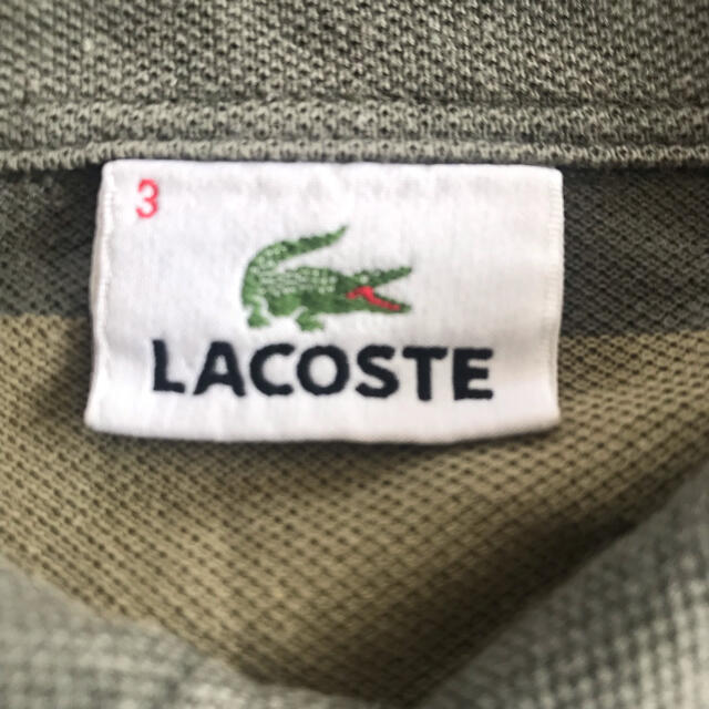 LACOSTE(ラコステ)の90s ラコステ ワンポイント ロゴ刺繍 ボーダー 長袖 ポロシャツ　S メンズのトップス(ポロシャツ)の商品写真