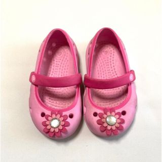 クロックス(crocs)の☆SALE☆ クロックス　サンダル　ピンク　　　　　〈約13cm〉(サンダル)