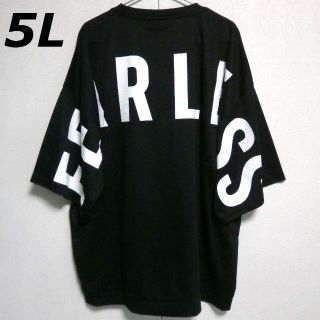 ビッグロゴ黒　新品　５Ｌ　メッシュｔ　英語　速乾　ｔシャツ　半袖(Tシャツ/カットソー(半袖/袖なし))