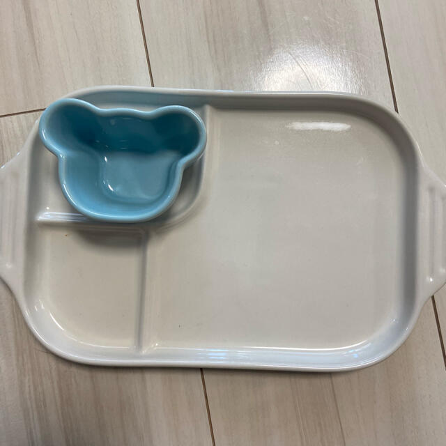 LE CREUSET(ルクルーゼ)の【美品】ル・クルーゼ　ベビー食器セット キッズ/ベビー/マタニティの授乳/お食事用品(離乳食器セット)の商品写真