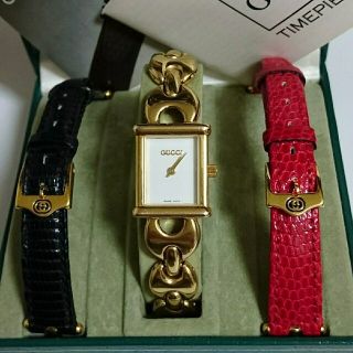 Gucci - グッチ 時計 GUCCI 腕時計 1800L 新品電池 チェンジベルトの
