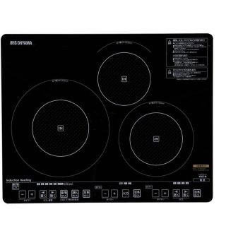 アイリスオーヤマ(アイリスオーヤマ)の3口IHクッキングヒーター IHC-S313 ブラック(IHレンジ)