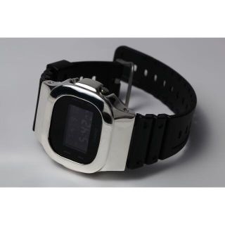 カシオ カスタムGショック シルバー925 DW5600 鏡面加工 925刻印有-