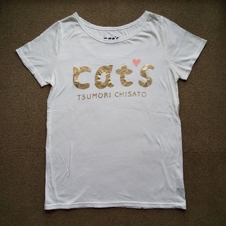 ツモリチサト(TSUMORI CHISATO)の【ツモリチサト】cat's ロゴクルーネックTシャツ【サイズM】(Tシャツ(半袖/袖なし))