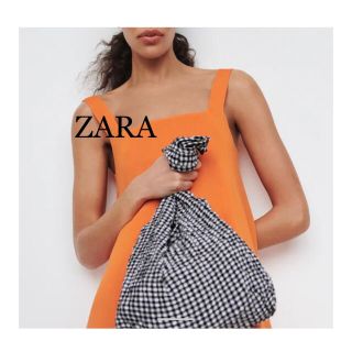 ザラ(ZARA)のZARA　ギンガムチェック　バッグ　エコバッグ(エコバッグ)