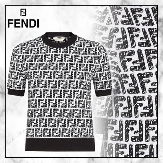 半額SALE☆ FENDI - FENDI ビスコースニット Tシャツ(半袖/袖なし