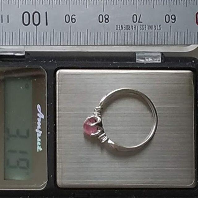 319　Pt900　ペツォッタイトキャッツアイ 0.74ct　6.7号　ソ付き レディースのアクセサリー(リング(指輪))の商品写真