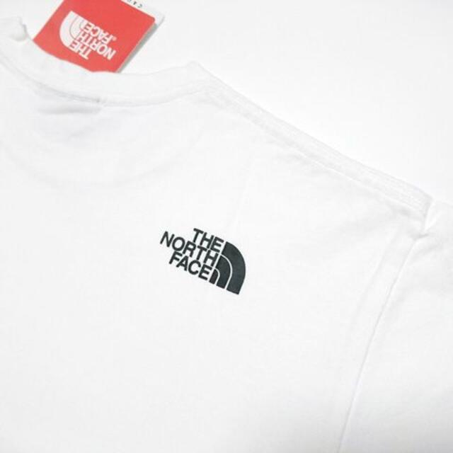 S ノースフェイス スクエア ロゴ Tシャツ 半袖 TEE 白 ボックスロゴ 5