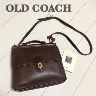 コーチ(COACH)の【美品】オールドコーチ　ウィリスバッグ　ターンロック　焦茶　説明書付き(ショルダーバッグ)