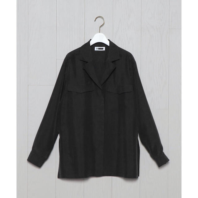 BEAUTY&YOUTH UNITED ARROWS(ビューティアンドユースユナイテッドアローズ)の完売 H BEAUTY&YOUTH SILK SHIRT/シャツ black レディースのトップス(シャツ/ブラウス(長袖/七分))の商品写真