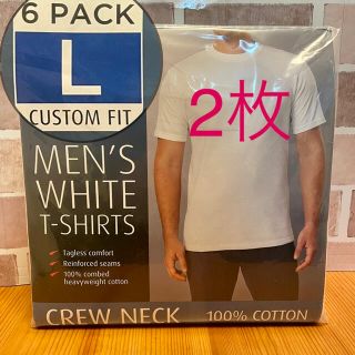 コストコ(コストコ)のコストコ　カークランド 白Tシャツ Lサイズ2枚(Tシャツ/カットソー(半袖/袖なし))