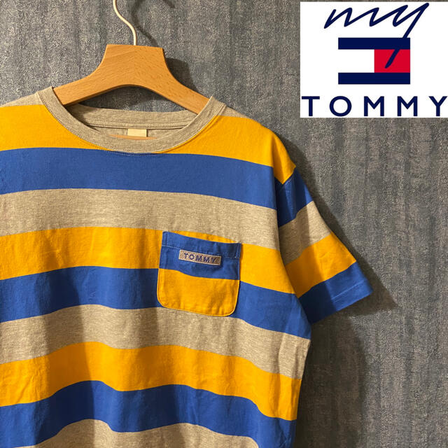 TOMMY(トミー)のTOMMY トミー　ラガーシャツ　胸ポケット　カラフル　半袖Tシャツ メンズのトップス(Tシャツ/カットソー(半袖/袖なし))の商品写真