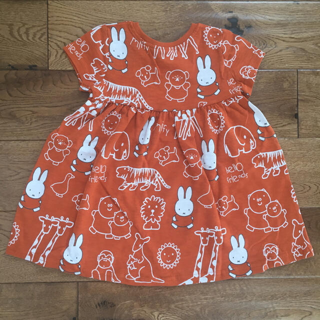 NEXT(ネクスト)の新品♡next♡miffyワンピース　半袖　えんじ色　90 キッズ/ベビー/マタニティのキッズ服女の子用(90cm~)(ワンピース)の商品写真