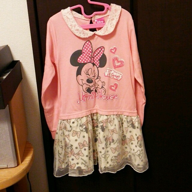 Disney(ディズニー)のミニーちゃんワンピ130cm キッズ/ベビー/マタニティのキッズ服女の子用(90cm~)(ワンピース)の商品写真