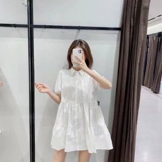 ザラ(ZARA)のZARA ティアード　フレア　ミニワンピース　(ミニワンピース)