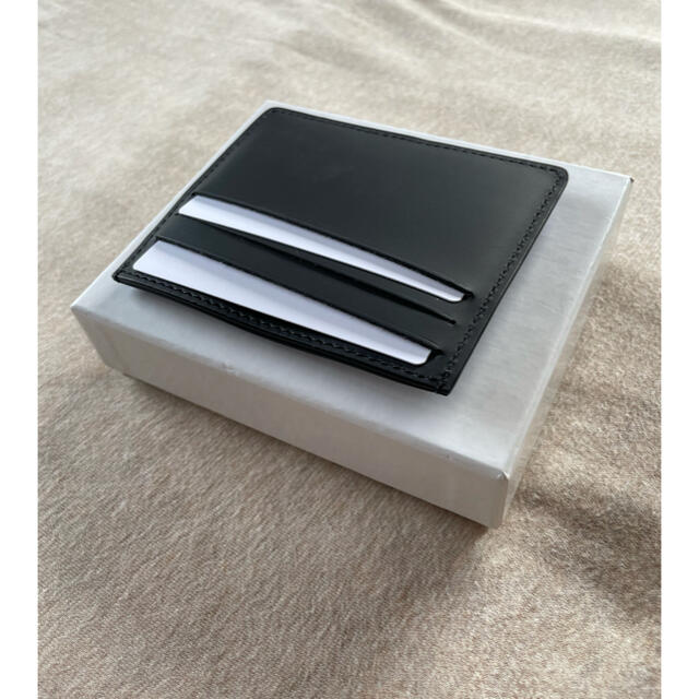 新品 メゾン マルジェラ カレンダーロゴ カードケース 財布 エナメル ブルー 3