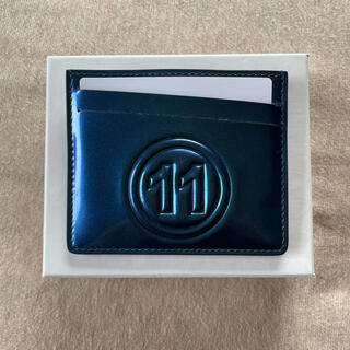 新品 メゾン マルジェラ カレンダーロゴ カードケース 財布 エナメル ブルー
