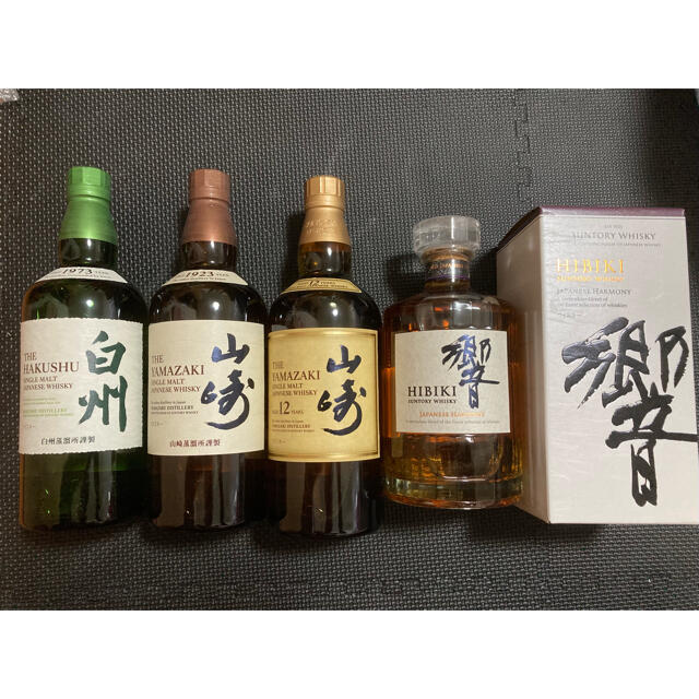 ウィスキーセット　山崎12年含め５本セット食品/飲料/酒