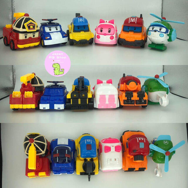 人気のロボカーポリー　子ども大喜び変身変形おもちゃ6台セット　新品送料無料♥️ キッズ/ベビー/マタニティのおもちゃ(知育玩具)の商品写真