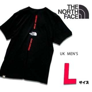 ザノースフェイス(THE NORTH FACE)の欧州限定◆ザ ノースフェイス　verticalTシャツ黒 UK L 日本XL相当(Tシャツ/カットソー(半袖/袖なし))