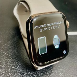 アップルウォッチ(Apple Watch)のAppleWatch Series4 【44mmステンレス ゴールド】(腕時計(デジタル))