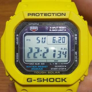 ジーショック(G-SHOCK)のCASIO G-SHOCK タフソーラー搭載 海外モデル イエロー(腕時計(デジタル))
