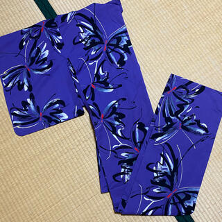 蝶々柄紫色💜浴衣💜リメイク用❣️(浴衣)