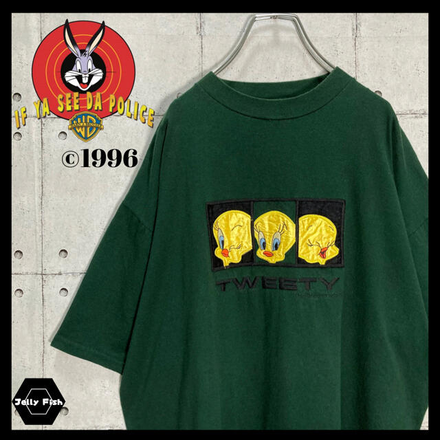 【入手困難】1996s ルーニーテューンズ 半袖Tシャツ 刺繍 ビンテージ レア