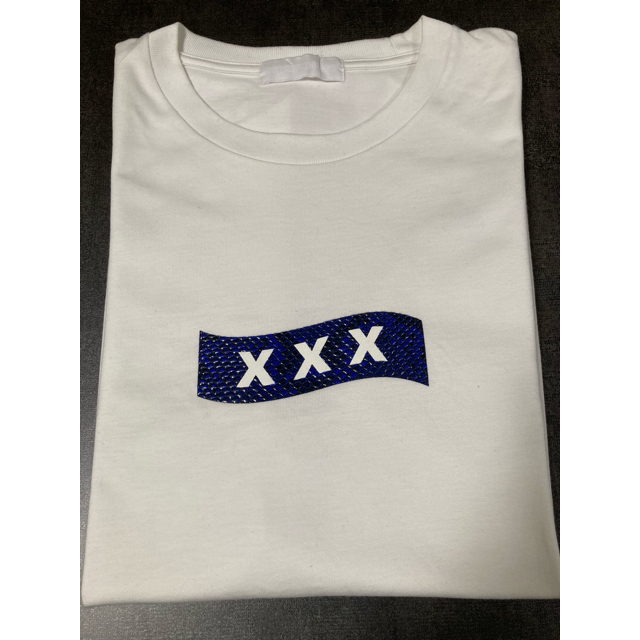 god selection xxx 6th パイソンロゴ　Tシャツブルー