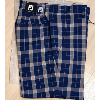 フットジョイ(FootJoy)の専用　新品 フットジョイ メンズ パンツ 76cm 青チェック柄(ウエア)