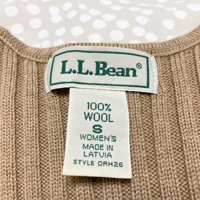 L.L.Bean(エルエルビーン)のL.L.Bean リブニットVネックセーター ウール100% 長袖  レディースのトップス(ニット/セーター)の商品写真