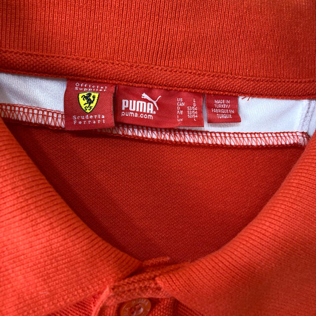 プーマ×フェラーリ PUMA×Ferrari オフィシャル ポロシャツ 赤  L 8