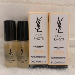 イヴサンローランボーテ(Yves Saint Laurent Beaute)のイヴサンローラン　ピュアショットナイトセラム　7ml×2個　美容液　新品サンプル(美容液)