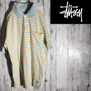 ステューシー(STUSSY)のStussy ステューシー ボーダーポロシャツ(ポロシャツ)