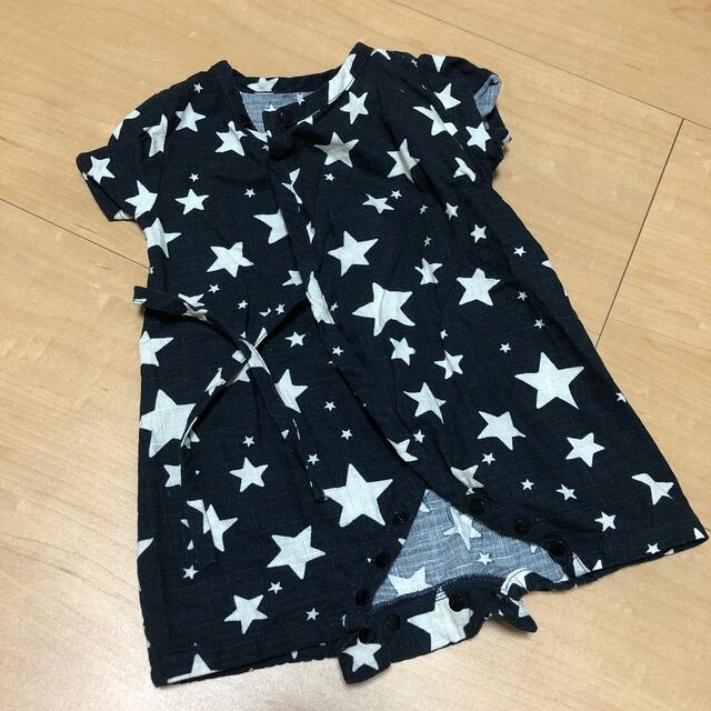 しまむら(シマムラ)の甚平　ベビー　星　ロンパース キッズ/ベビー/マタニティのベビー服(~85cm)(ロンパース)の商品写真