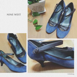 ナインウエスト(NINE WEST)のNINE WEST  スウェードラウンドトゥーパンプス/24.5cm(ハイヒール/パンプス)